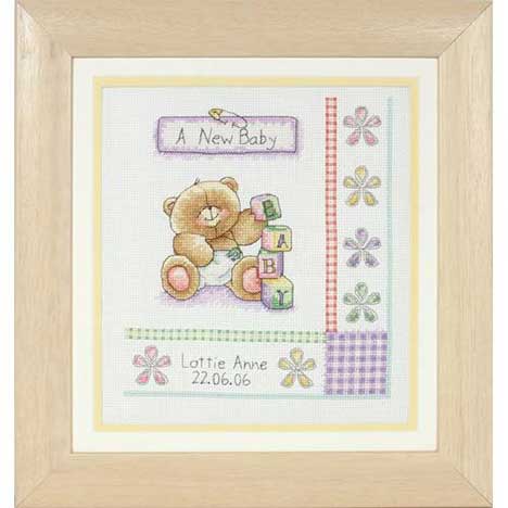 Birth Record Forever Friends Cross Stitch Kit